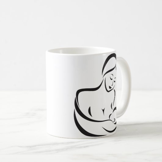 母乳で育てるマグを正常化して下さい コーヒーマグカップ (正面右)