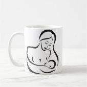 母乳で育てるマグを正常化して下さい コーヒーマグカップ (左)