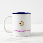 母乳で育てるマグ(母乳の投票yes) ツートーンマグカップ (左)