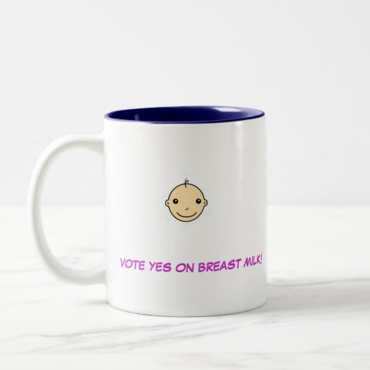 母乳で育てるマグ(母乳の投票yes) ツートーンマグカップ (左)