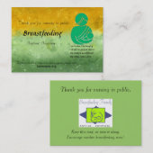 母乳で育てる勇気付けられる コーリングカード (正面/裏面)