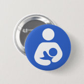 母乳で育てる国際的な記号 缶バッジ (正面&裏面)