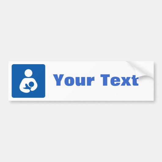 母乳で育てる/看護アイコン バンパーステッカー (正面)