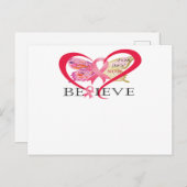 母乳信じ癌認識度 案内ポストカード (正面/裏面)