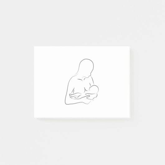 母乳栄養シルエット ポストイット (正面)
