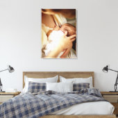 母乳母乳育児ベビーガール（1-3カ月） キャンバスプリント (インサイチュ (寝室))