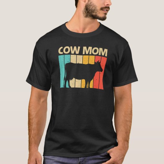 母乳用牛マザーファーム動物牛乳業農家 Tシャツ (正面)