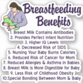 母乳育児のメリット母乳育児の理由 シール (正面)