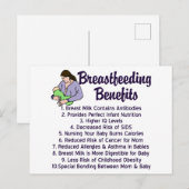 母乳育児の利点 ポストカード (正面/裏面)