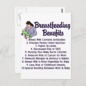 母乳育児の利点 ポストカード (正面/裏面)