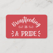 母乳育児レッド名刺 名刺 (正面)