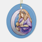 母乳育児生まれたばかりの母育児 セラミックオーナメント (左)