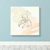 母乳育児 キャンバスプリント (インサイチュ (ウッドフロア))