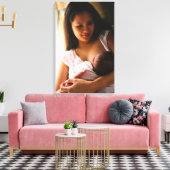 母乳食べ物を与え生まれたばかりの キャンバスプリント (インサイチュ (リビング))