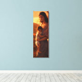 母体の絆：デジタルアートストレッチキャンバス印刷 キャンバスプリント (インサイチュ (ウッドフロア))