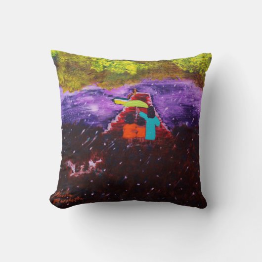 "母保護"の枕 クッション (正面)