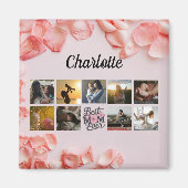 母写真コラージュ最高のストMom Ever マグネット (正面)