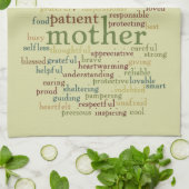 母単語の雲 キッチンタオル (折り畳み)