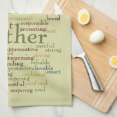 母単語の雲 キッチンタオル (四つ折り)