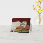 母及びベビーのバニー カード (黄色い花)