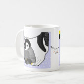 母及びベビーのペンギン コーヒーマグカップ (正面左)