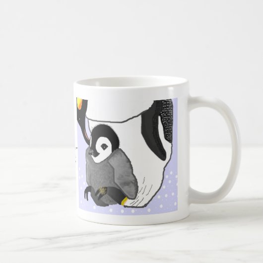 母及びベビーのペンギン コーヒーマグカップ (右)