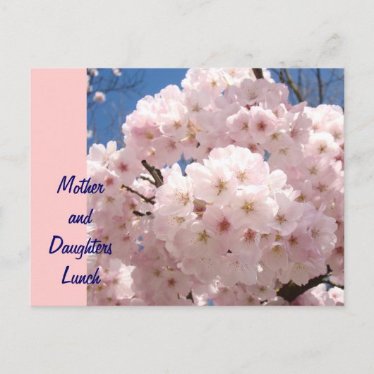 母及び娘の昼食! 招待状の発表 インビテーションポストカード (正面)