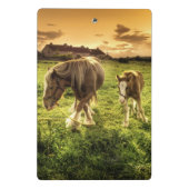 母及び子馬の馬 ミニクリップボード (裏面)