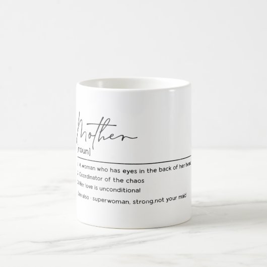 母名名詞 |おもしろい母の日の贈り物 | コーヒーマグカップ (中央)