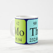 母周期表の名前のマグ コーヒーマグカップ (正面左)