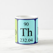母周期表の名前のマグ コーヒーマグカップ (中央)