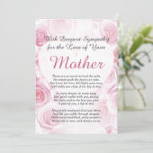 母喪失の悔やみや弔慰 カード (スタンド正面)