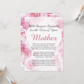 母喪失の悔やみや弔慰 カード (正面/裏面インサイチュ)