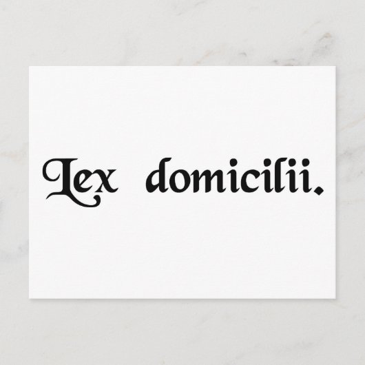 母国の法律。 ポストカード (正面)