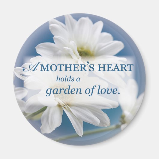 母園の愛、デイジー、ブルースカイ マグネット (正面)