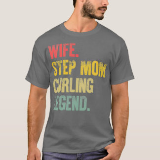 母女最高のギフト妻おもしろいステップ母カーリング Tシャツ