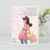 母妊婦の妊娠（女の子）発表 案内状 (スタンド正面)