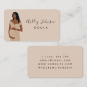 母妊婦シルエット助産師を期待 名刺 (正面/裏面)