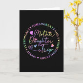 母娘のクルーズ旅行の面白い思い出 ママと娘 カード (黄色い花)