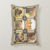 母娘のパーソナライズなInstagramの写真の格子 アクセントクッション (正面(垂直))