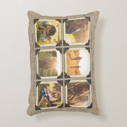 母娘のパーソナライズなInstagramの写真の格子 アクセントクッション (正面(垂直))
