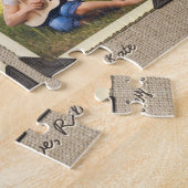 母娘のパーソナライズなInstagramの写真の格子 ジグソーパズル (側面)