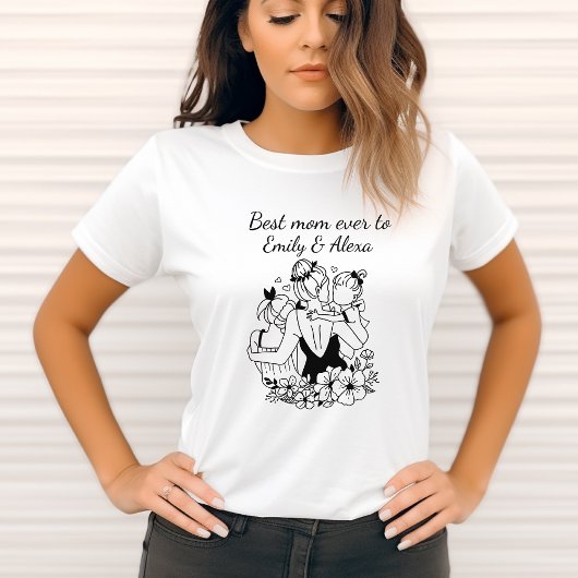 母娘の線画 Tシャツ