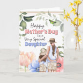 母娘イラストレーションアネモネ カード (黄色い花)