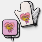 母娘エプロン 鍋つかみ&鍋敷きセット (正面/裏面)