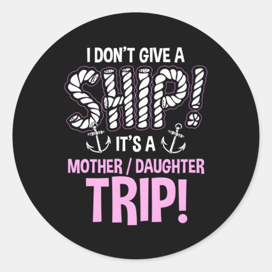 母娘トリップクルーズ船衣服 ラウンドシール (正面)