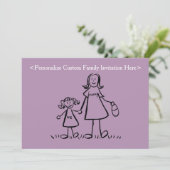 母娘ファミリーアートカスタム招待状 招待状 (スタンド正面)