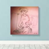 母娘ポートレート キャンバスプリント (インサイチュ (ウッドフロア))