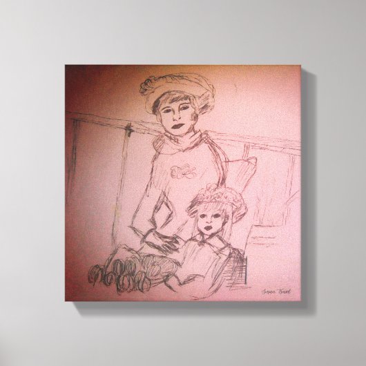 母娘ポートレート キャンバスプリント (正面)