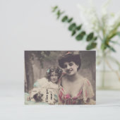 母娘ヴィンテージポートレート葉書 ポストカード (スタンド正面)